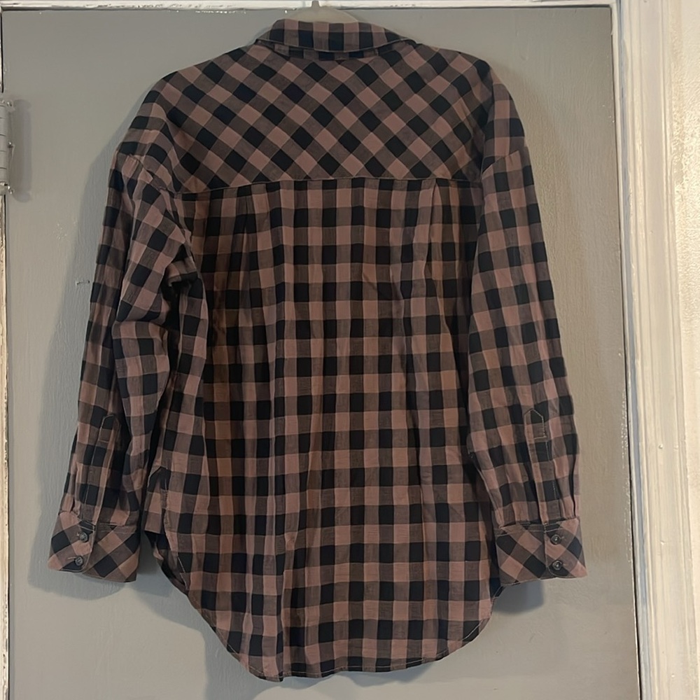 SANCTUARY WOMEN'S BOYFRIEND TUNIC‎ - MINK CHECK - Evereve Size S - Picture 7 of 7
